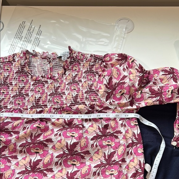 J. Crew Made with Liberty Fabric Floral Pink and White Blouse Womens Small - Picture 10 of 10